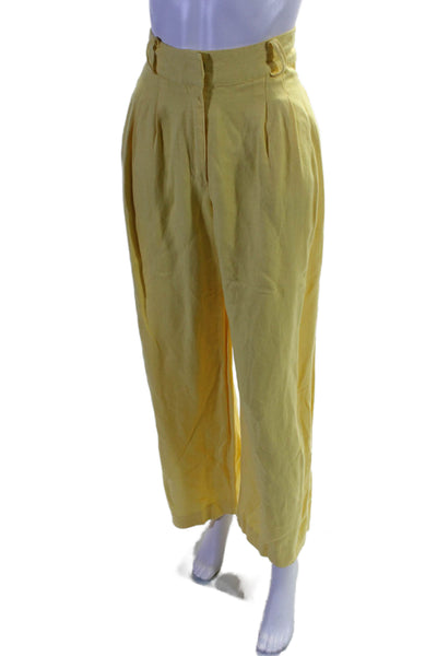 ASHLEY PARK x RTR Womens Yellow Trousers Yellow Size 10 16022088