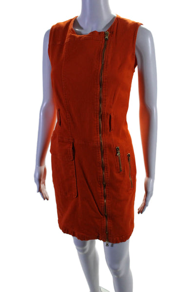 Toccin Womens Orange Utility Dress Orange Size 6 14012024
