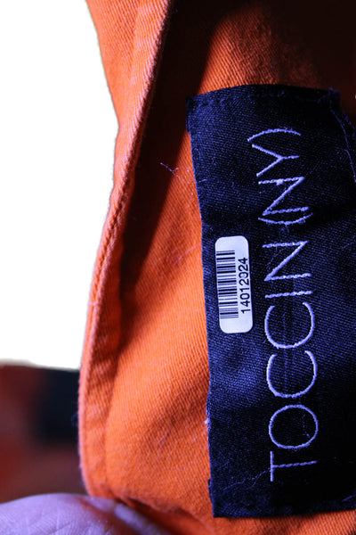 Toccin Womens Orange Utility Dress Orange Size 6 14012024