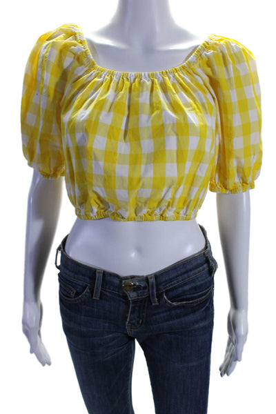 Color Me Courtney Womens Kris Top Yellow Size 6 13786461