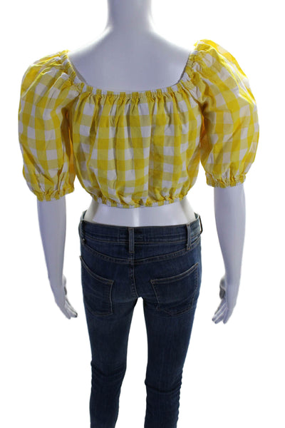 Color Me Courtney Womens Kris Top Yellow Size 6 13786461