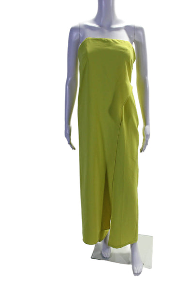 HALSTON Womens Lil Crepe Jumpsuit Yellow Size 0 14760377