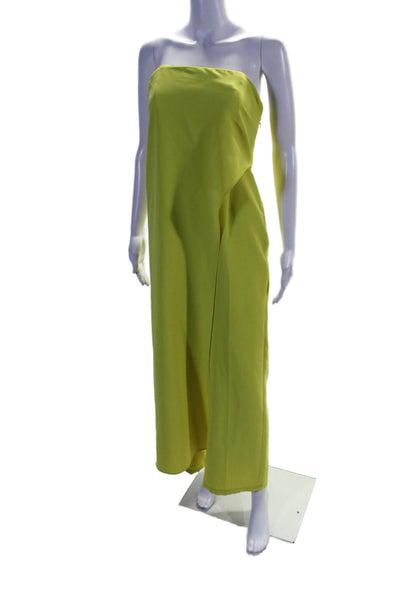 HALSTON Womens Lil Crepe Jumpsuit Yellow Size 0 14760377