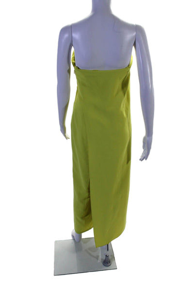 HALSTON Womens Lil Crepe Jumpsuit Yellow Size 0 14760377