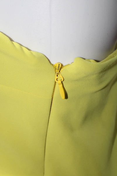 HALSTON Womens Lil Crepe Jumpsuit Yellow Size 0 14760377