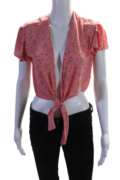 Color Me Courtney Womens Ellie Top Pink Size 6 13782869