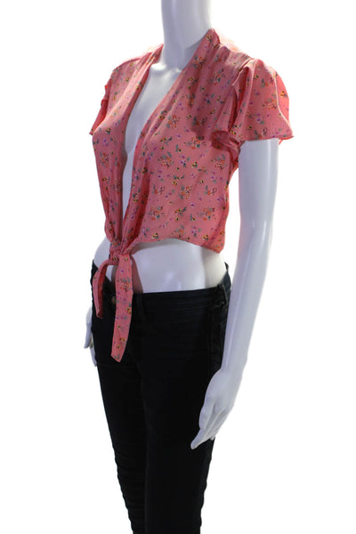 Color Me Courtney Womens Ellie Top Pink Size 6 13782869