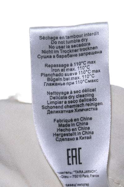 Tara Jarmon Womens Cali Jumpsuit White Size 2 14388497
