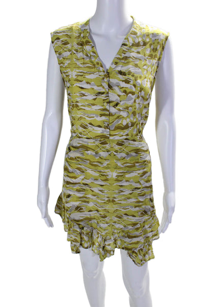 AllSaints Womens Frankie Oniyuri Dress Yellow Size 10 14818499