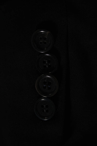 Ermenegildo Zegna Mens Collared Long Sleeves Line Two Button Jacket Blue Size 52