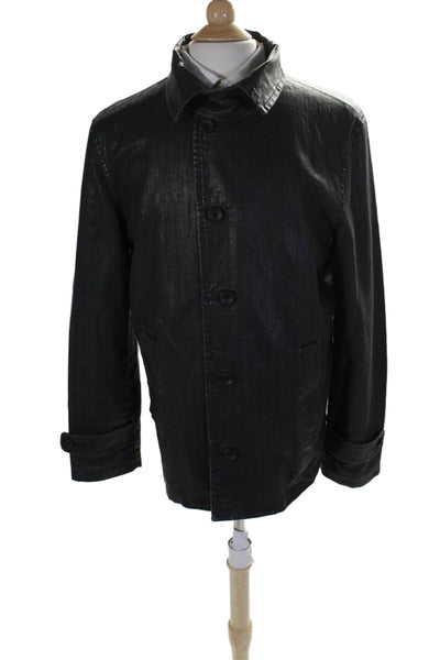 AX Armani Exchange Women's Collared Long Sleeves Button Up Jacket Black Size 1