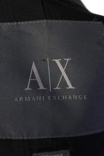 AX Armani Exchange Women's Collared Long Sleeves Button Up Jacket Black Size 1