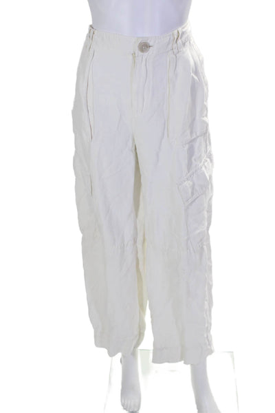 VINCE. Womens Wide Leg Cargo Pants White Size 10 16083731