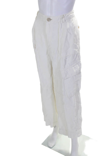 VINCE. Womens Wide Leg Cargo Pants White Size 10 16083731