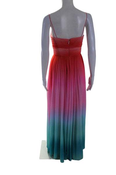 AMUR Womens Emmett Pleated Gown Pink Size 12 16098190