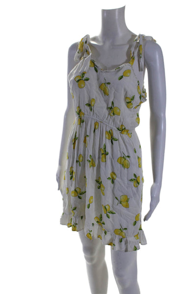 Slate & Willow Womens Lemon Tie Strap Dress White Size 4 15211521