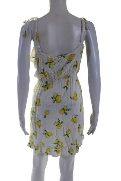 Slate & Willow Womens Lemon Tie Strap Dress White Size 4 15211521