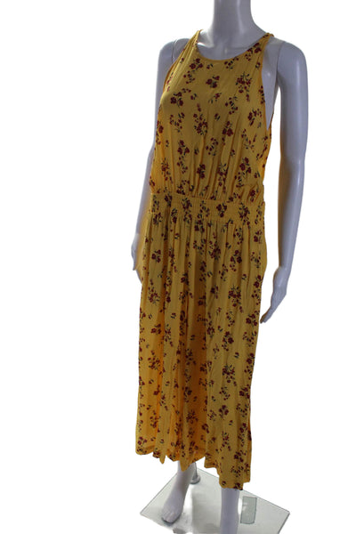 Thakoon Collective Womens Yellow Floral Jumpsuit Yellow Size 8 15804201
