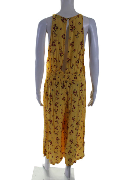 Thakoon Collective Womens Yellow Floral Jumpsuit Yellow Size 10 15805734