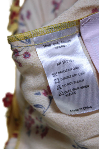 Thakoon Collective Womens Yellow Floral Jumpsuit Yellow Size 10 15805734