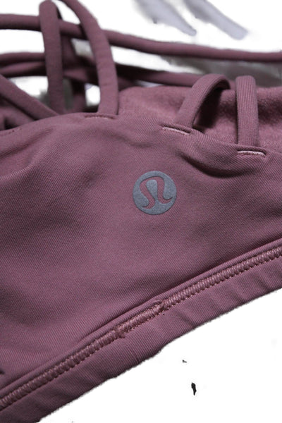 Lululemon Womens Strappy Unpadded Scoop Neck Sport Bra Pink Size 6