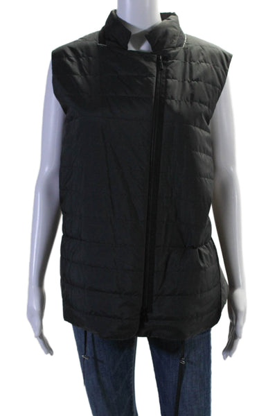 Lafayette 148 New York Unisex Adults Two Pocket Zip Up Vest Black Size XXL