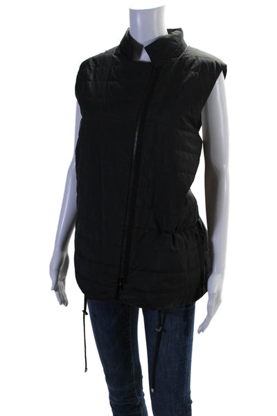 Lafayette 148 New York Unisex Adults Two Pocket Zip Up Vest Black Size XXL