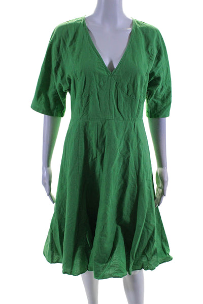 TOME Collective Womens Green Linen Dress Green Size 2 15084091
