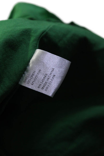 TOME Collective Womens Green Linen Dress Green Size 2 15084091