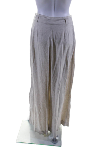CeCe Womens Pleated Wide Leg Trousers Off-White Size 4 16749844