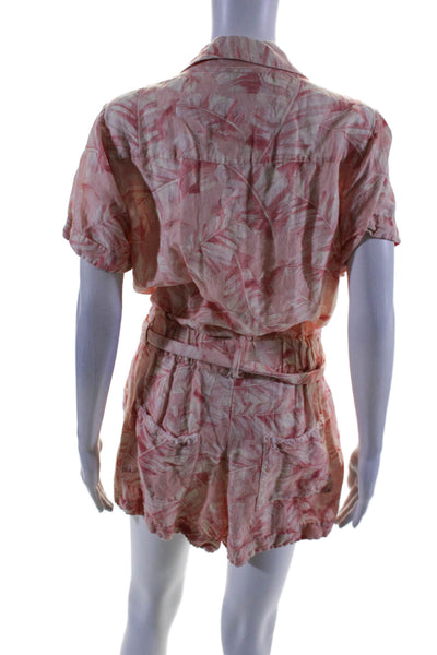 Show Me Your Mumu Womens Bexley Romper Pink Size 4 14071110
