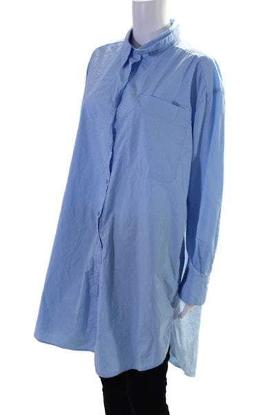 English Factory Womens Classic Collared Shirt Dress Blue Size 4 15471229