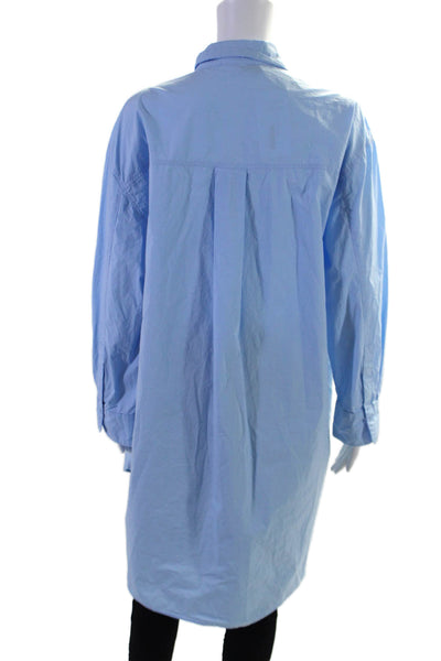 English Factory Womens Classic Collared Shirt Dress Blue Size 6 15405868