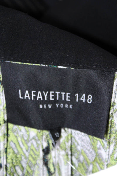 Lafayette 148 New York Womens Silk Snap Closure Unlined Jacket Multi Size 12