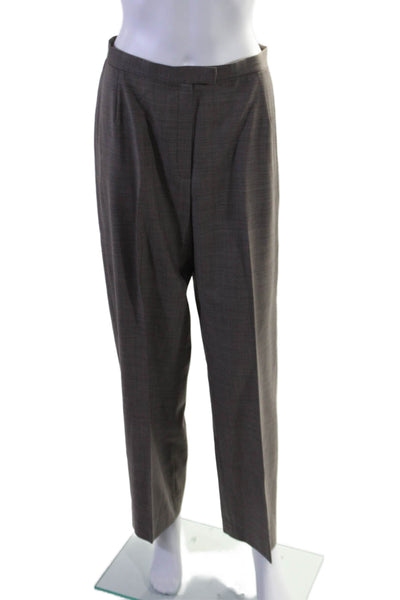 Lafayette 148 New York Womens Wool Single Breasted 2 Piece Pant Suit Gray Size 8