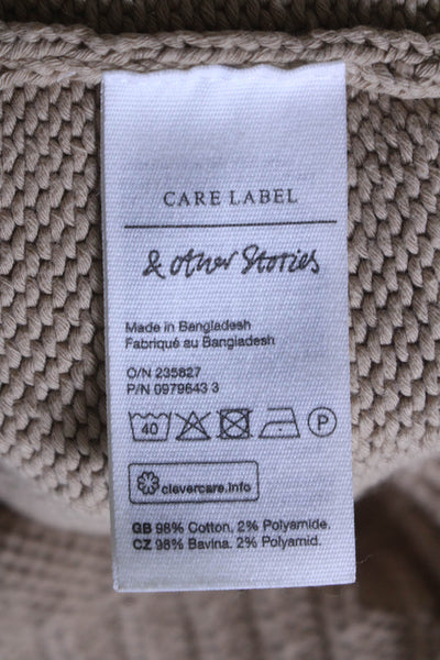 Los Angeles Atelier + Other Stories Womens Cotton Knit Tank Top Beige Size M