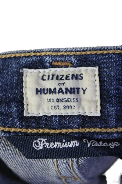 Citizens of Humanity Womens Cotton Denim Mid-Rise Bootcut Jeans Blue Size 25