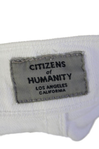 Citizens of Humanity Womens Cotton 5 Pocket Mid-Rise Bootcut Jeans White Size 25