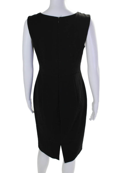 Karl Lagerfeld Womens Black Cut Out Scoop Neck Sleeveless Shift Dress Size S