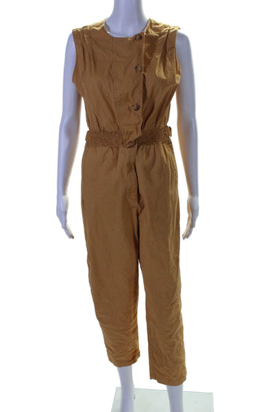 Thakoon Collective Womens Khaki Jumpsuit Orange Size 10 15802778