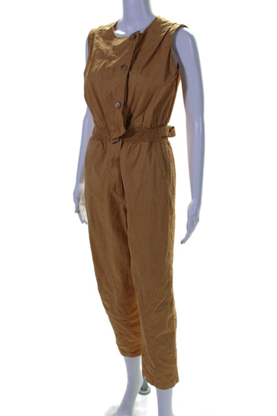 Thakoon Collective Womens Khaki Jumpsuit Orange Size 10 15802778