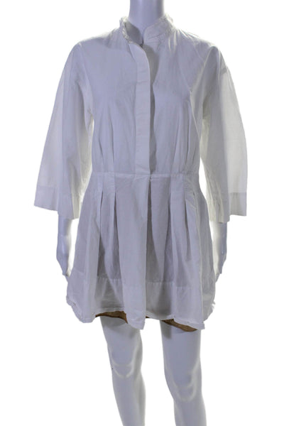 VINCE. Womens Collared Mini Dress White Size 2 15781776