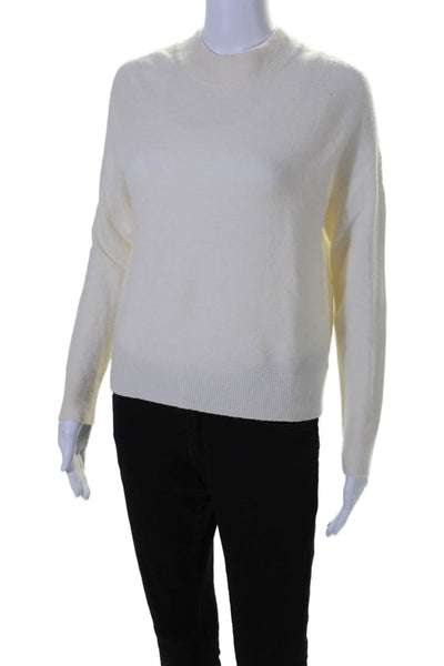 Athleta Women's Round Neck Long Sleeves Pullover Sweater Cream Size XS