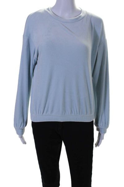 Ugg Women's Round Neck Long Sleeves Pullover Sweatshirt Blue Size S