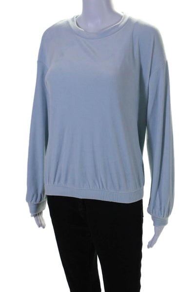 Ugg Women's Round Neck Long Sleeves Pullover Sweatshirt Blue Size S