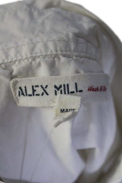 Alex Mill Womens Cotton Long Sleeve Button Down Collared Blouse White Size M