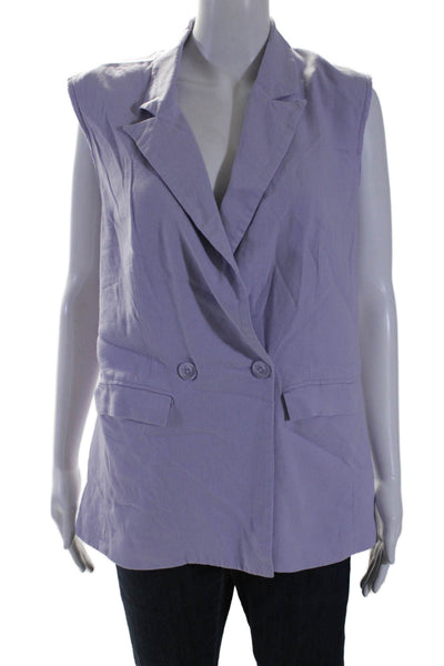 Thakoon Collective Womens Lilac Linen Blazer Purple Size 0 16617427
