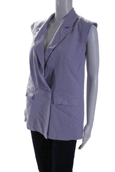 Thakoon Collective Womens Lilac Linen Blazer Purple Size 0 16617427
