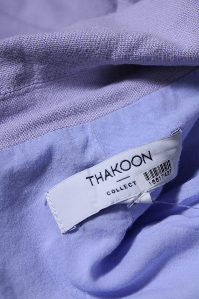 Thakoon Collective Womens Lilac Linen Blazer Purple Size 0 16617427