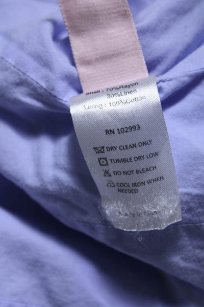 Thakoon Collective Womens Lilac Linen Blazer Purple Size 0 16617427